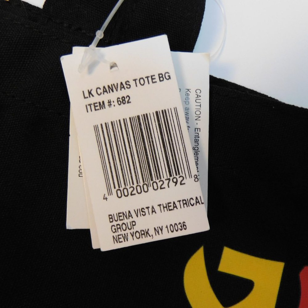 Disney The Lion King Black/ Yellow 14" Tote Bag (New) - Picture 4 of 5